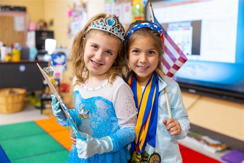 Students dress up in alphabet-themed costumes